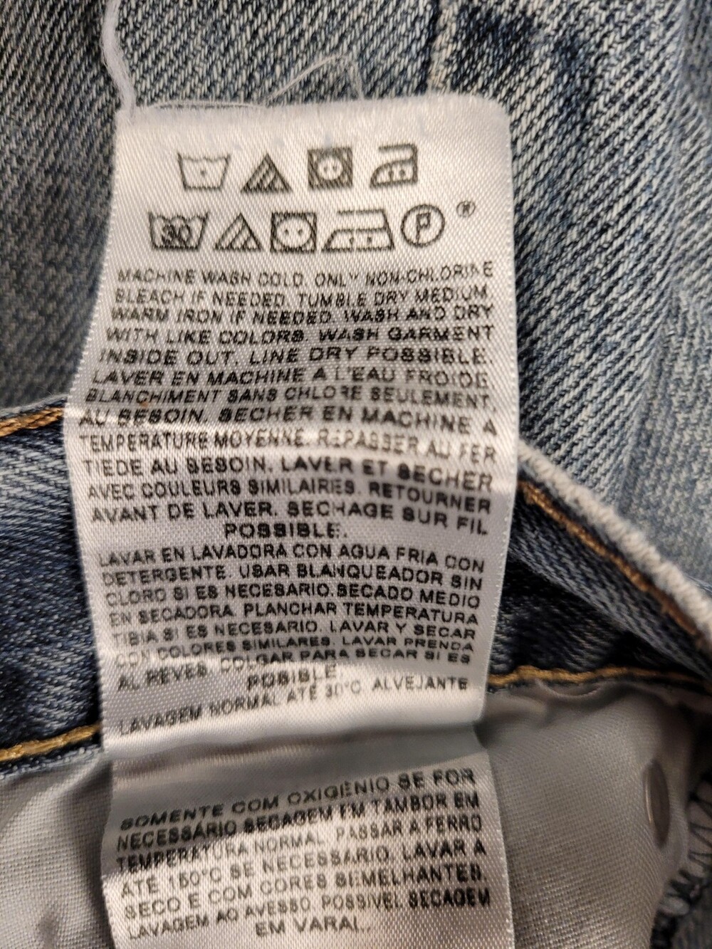 Levis 514 Jeans Mens 32x30 Blue Slim Straight Leg Medium Wash Distressed Denim - Picture 7 of 16